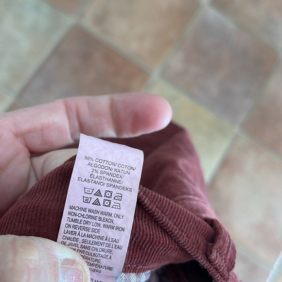 Lucky Brand Women's Skinny Corduroy Pants in Deep Red - Picture 4 of 5